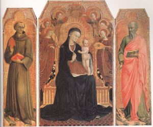 Viirgin and child Enthroned with six Angels (mk05)